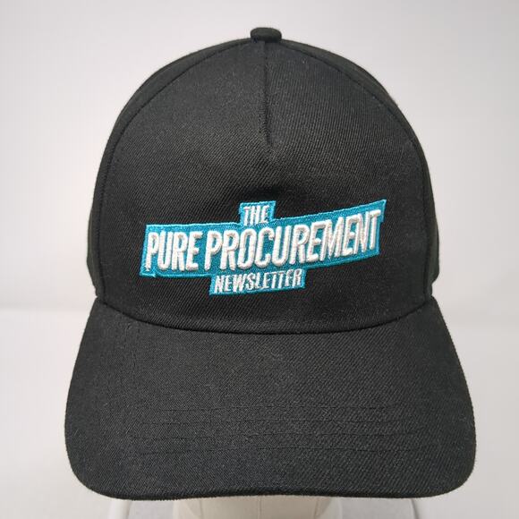 The Pure Procurement Newsletter Strapback 5 Panel Cap Black OS Crowns By Lids - Picture 2 of 9